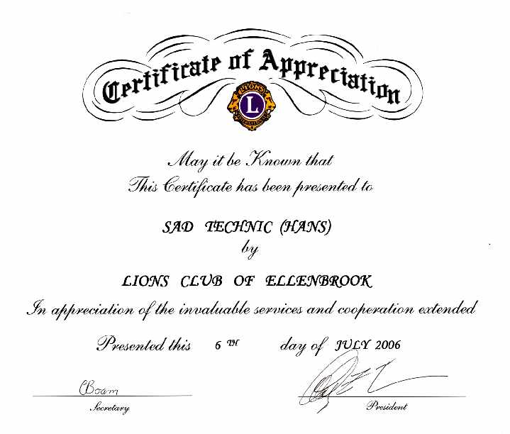 lions club honour